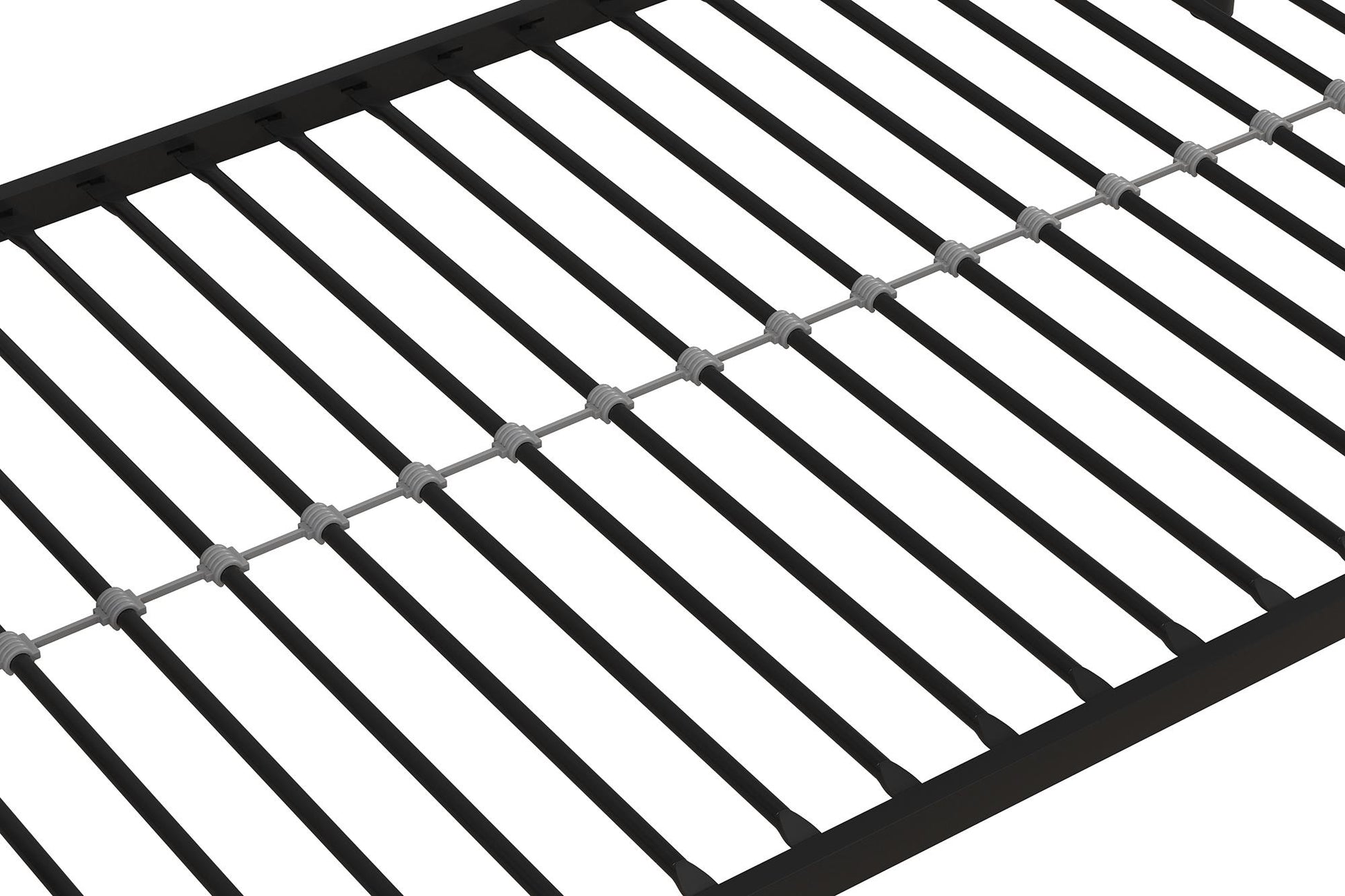 Mainstays Convertible Twin over Twin Metal Bunk Bed, Black - Black - Twin-Over-Twin