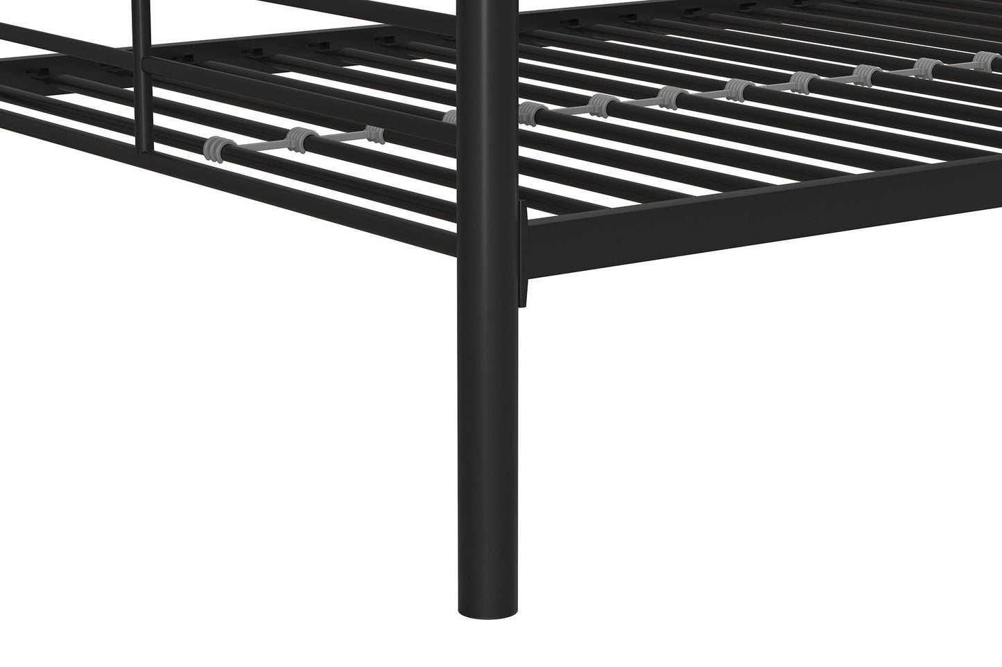 Mainstays Convertible Twin over Twin Metal Bunk Bed, Black - Black - Twin-Over-Twin