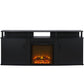 Carson Electric Fireplace TV Console for TVs up to 70 Inch - Black
