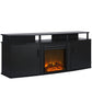 Carson Electric Fireplace TV Console for TVs up to 70 Inch - Black