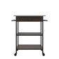 Kane Kitchen Cart with 1 Drawer, 2 Shelves, 2 Towel Bars - Brown