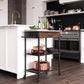 Kane Kitchen Cart with 1 Drawer, 2 Shelves, 2 Towel Bars - Brown