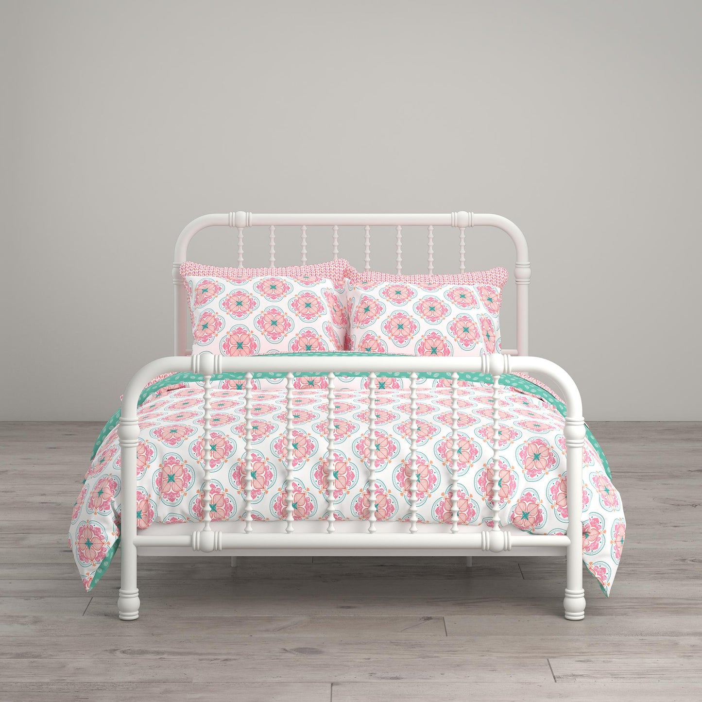 Jax Full 7-Piece Bedding Set with Wrinkle Resistant Lightweight Material - Pink - Full