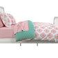 Jax Full 7-Piece Bedding Set with Wrinkle Resistant Lightweight Material - Pink - Full