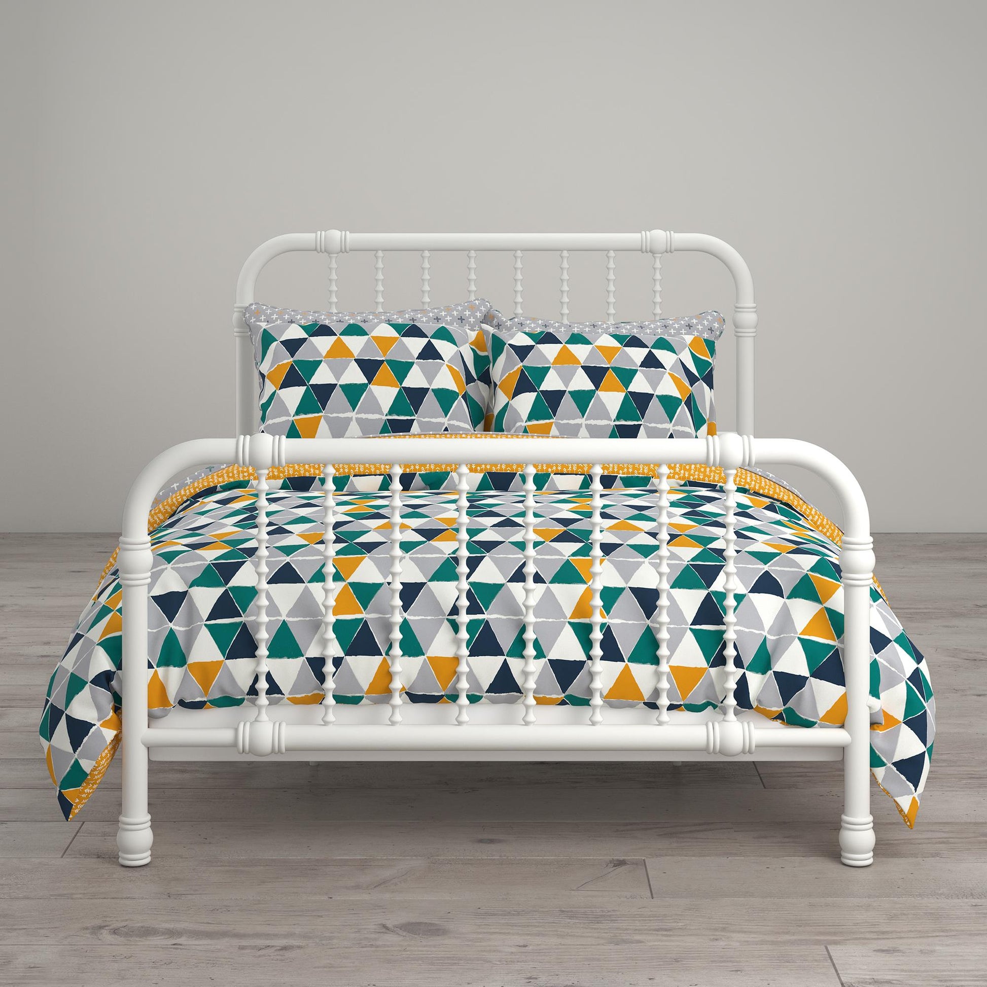 Jax Full 7-Piece Bedding Set with Wrinkle Resistant Lightweight Material - Gray - Full