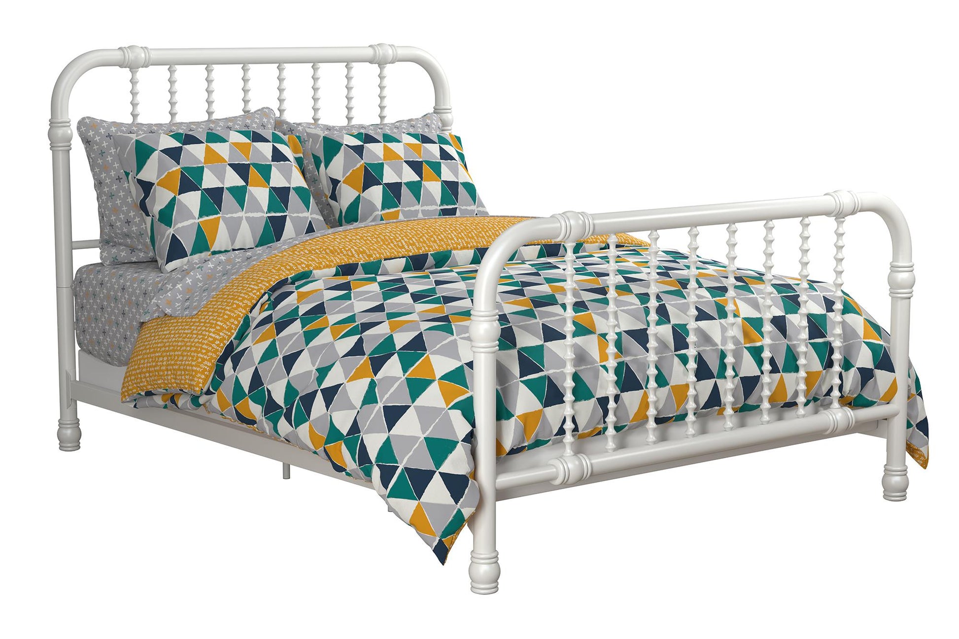 Jax Full 7-Piece Bedding Set with Wrinkle Resistant Lightweight Material - Gray - Full