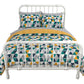 Jax Full 7-Piece Bedding Set with Wrinkle Resistant Lightweight Material - Gray - Full