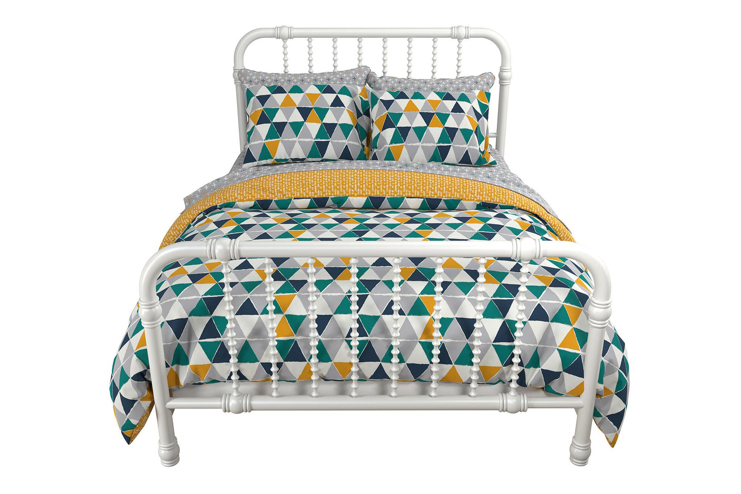 Jax Full 7-Piece Bedding Set with Wrinkle Resistant Lightweight Material - Gray - Full
