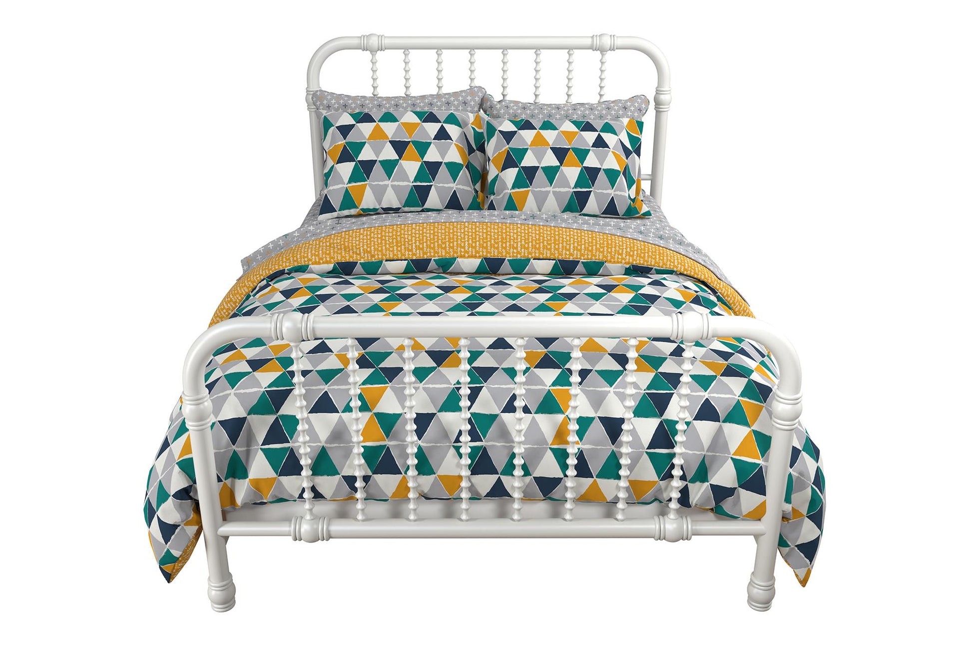 Jax Full 7-Piece Bedding Set with Wrinkle Resistant Lightweight Material - Gray - Full