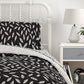 Jax Full 7-Piece Bedding Set with Wrinkle Resistant Lightweight Material - White/Black - Full
