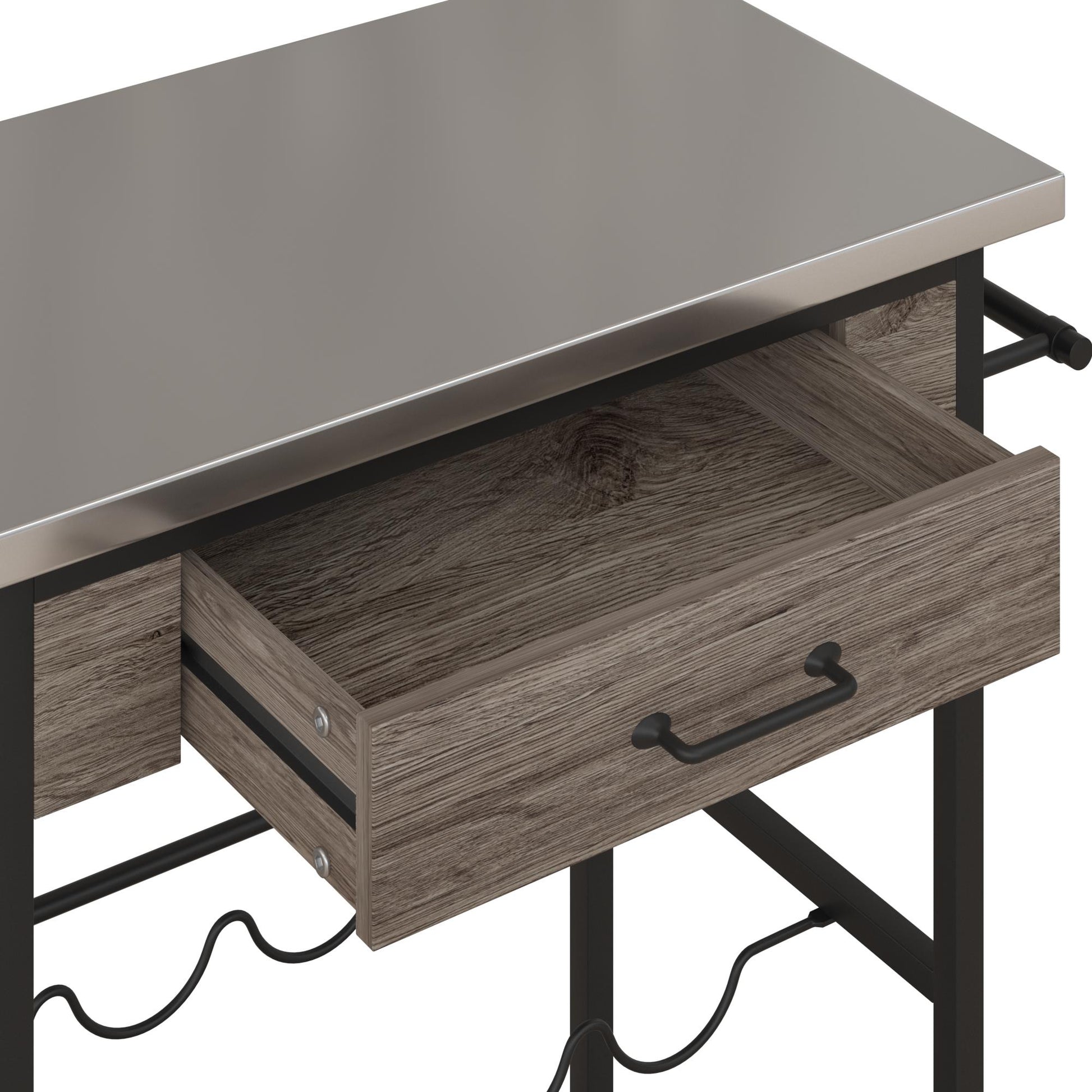 Nora Multifunctional Kitchen Cart - Brown
