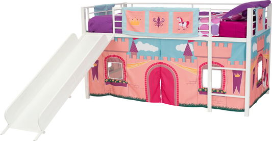 Princess Castle Fabric Curtain Set for Loft Beds - Pink