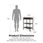Kane Kitchen Cart with 1 Drawer, 2 Shelves, 2 Towel Bars - Brown