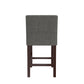 Parsons Linen Upholstered Counter Stools, Set of 2 - Gray - Set of 2
