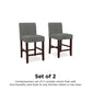 Parsons Linen Upholstered Counter Stools, Set of 2 - Gray - Set of 2