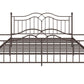 Tokyo Metal Bed with Headboard, Footboard and Metal Slats - Bronze - King