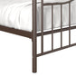 Tokyo Metal Bed with Headboard, Footboard and Metal Slats - Bronze - King