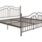 Tokyo Metal Bed with Headboard, Footboard and Metal Slats - Bronze - King