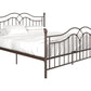 Tokyo Metal Bed with Headboard, Footboard and Metal Slats - Bronze - King