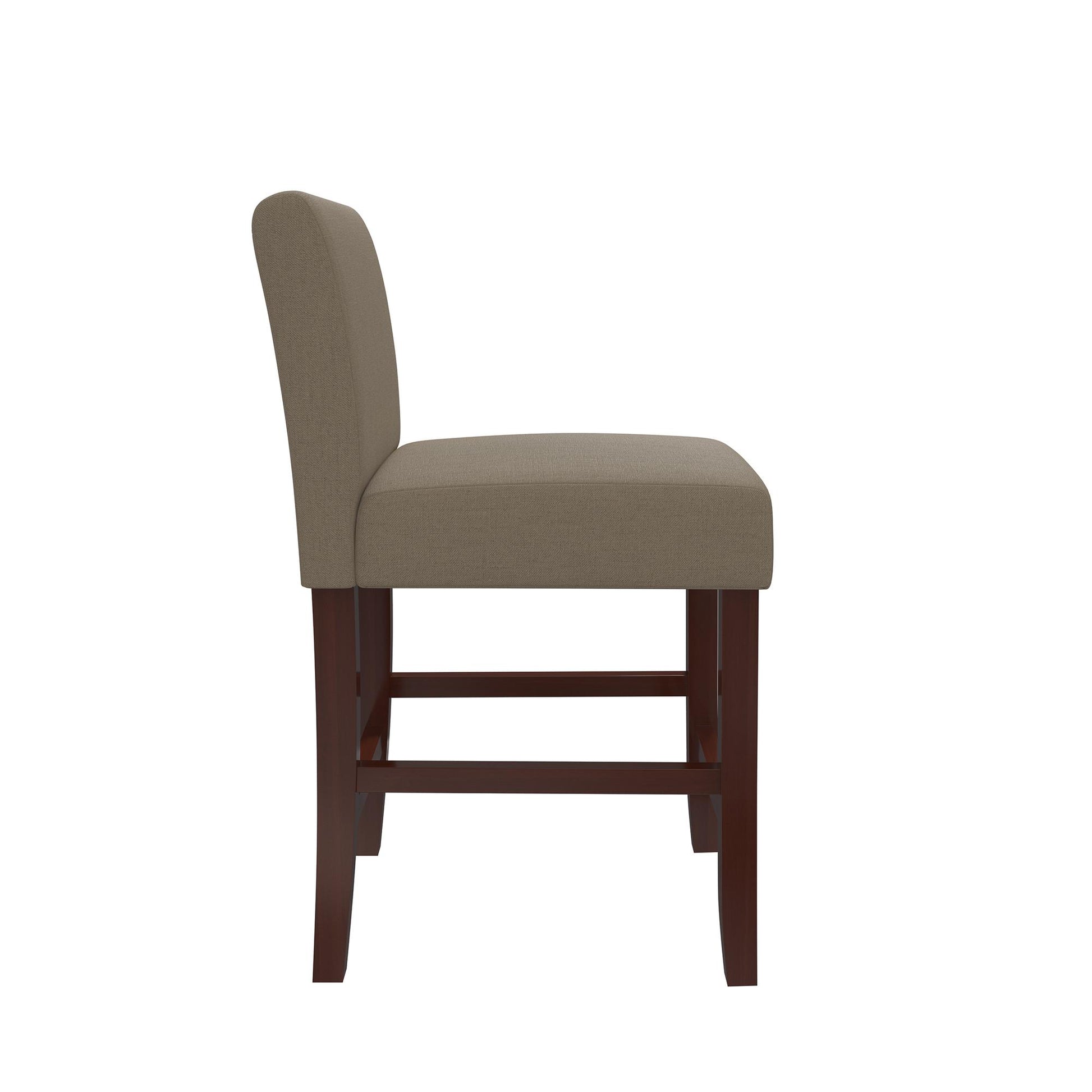 Parsons Linen Upholstered Counter Stools, Set of 2 - Taupe - Set of 2