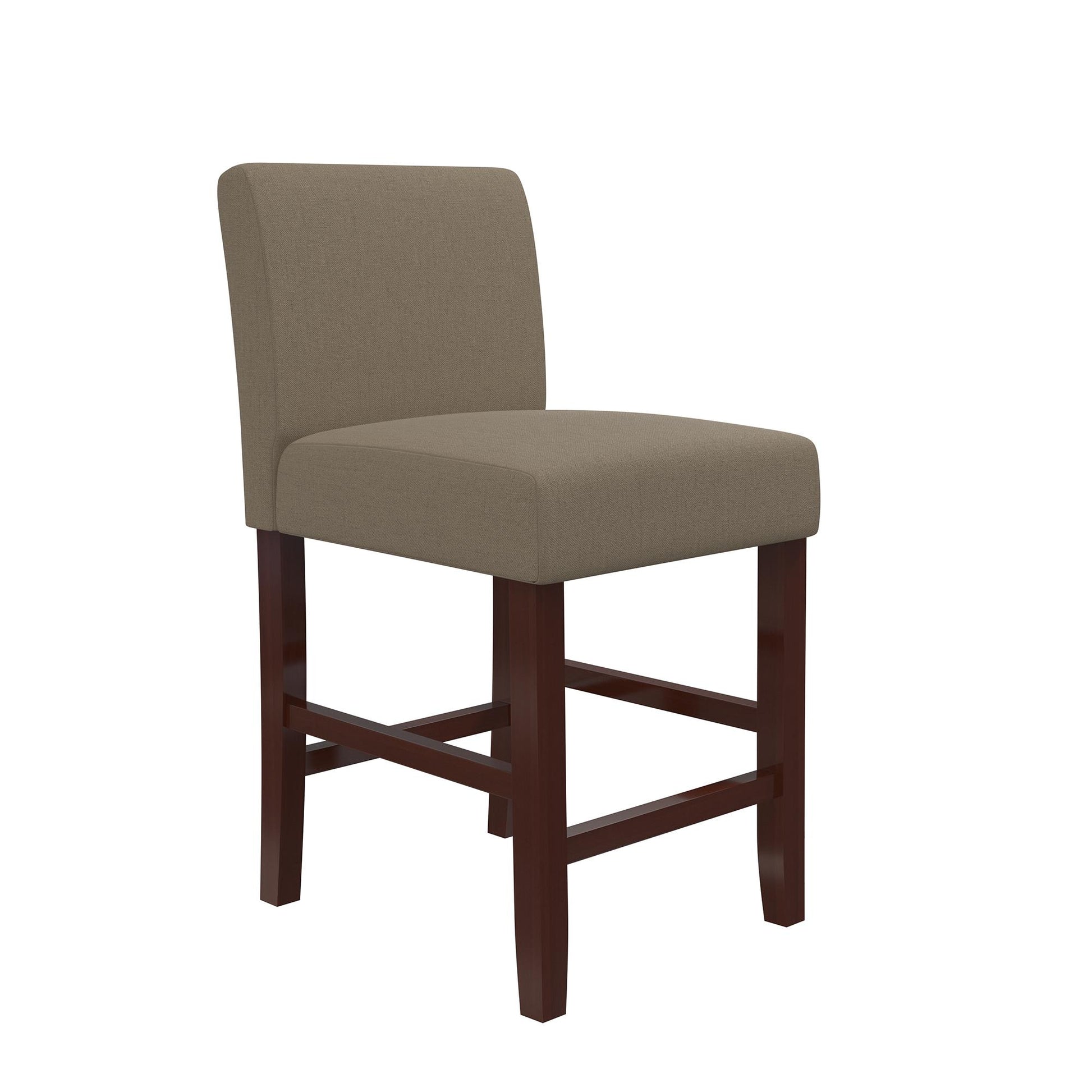 Parsons Linen Upholstered Counter Stools, Set of 2 - Taupe - Set of 2