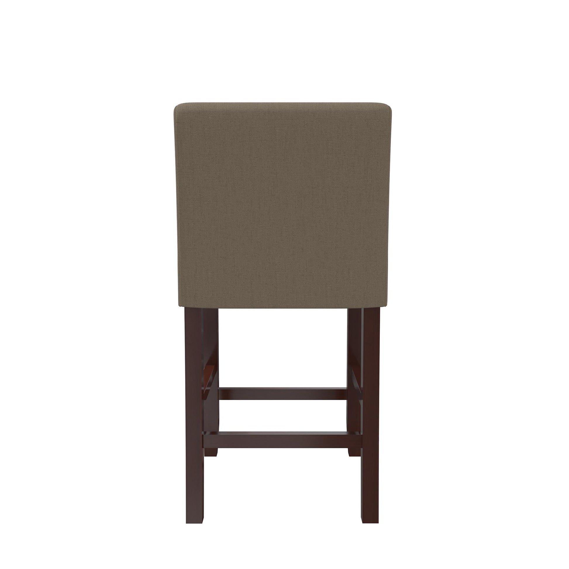 Parsons Linen Upholstered Counter Stools, Set of 2 - Taupe - Set of 2