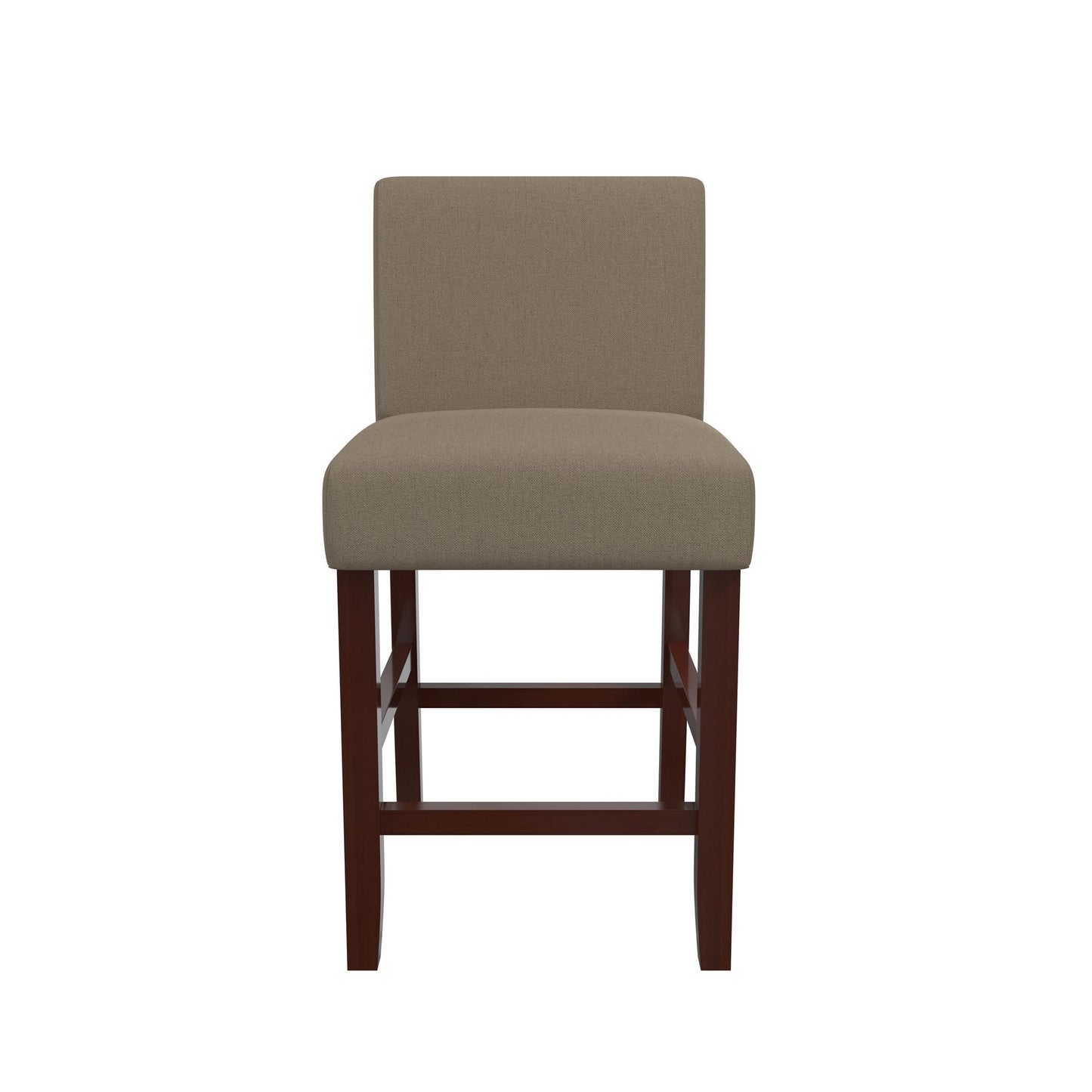 Parsons Linen Upholstered Counter Stools, Set of 2 - Taupe - Set of 2