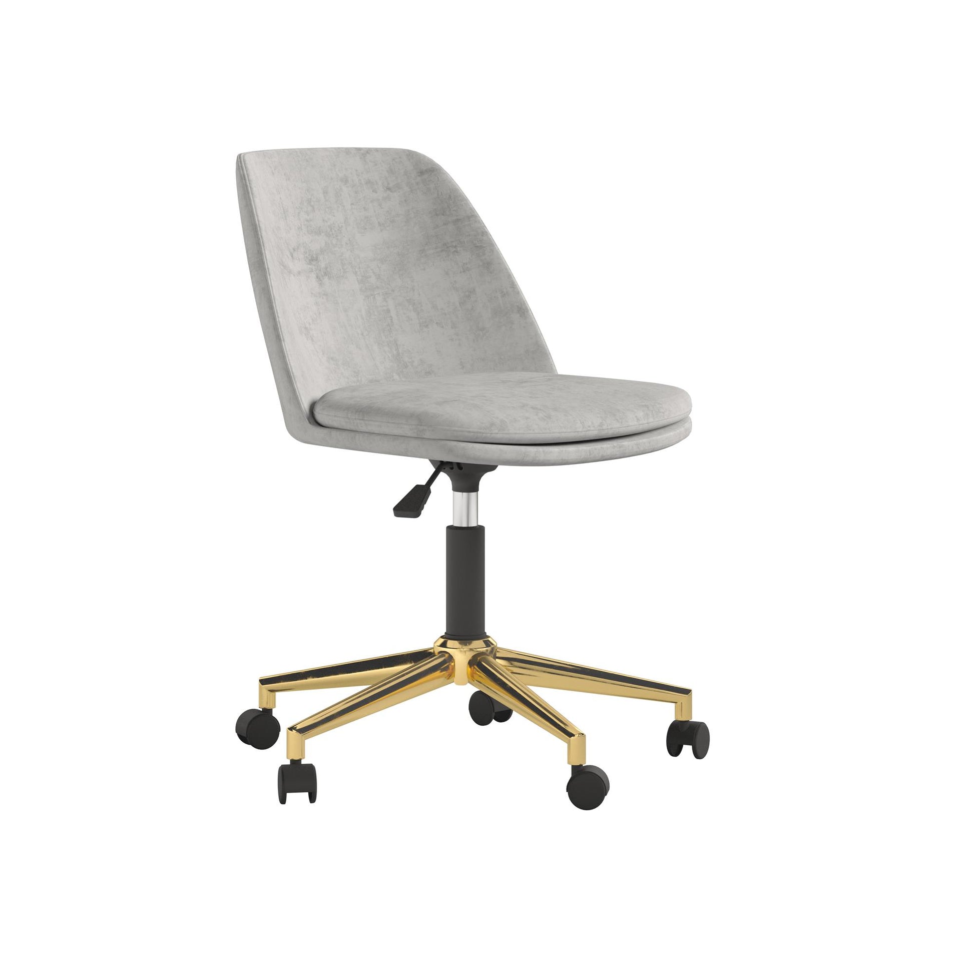 Ivy Pillowtop Office Task Chair with Adjustable Seat Height - Light Gray
