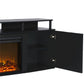 Carson Electric Fireplace TV Console for TVs up to 70 Inch - Black