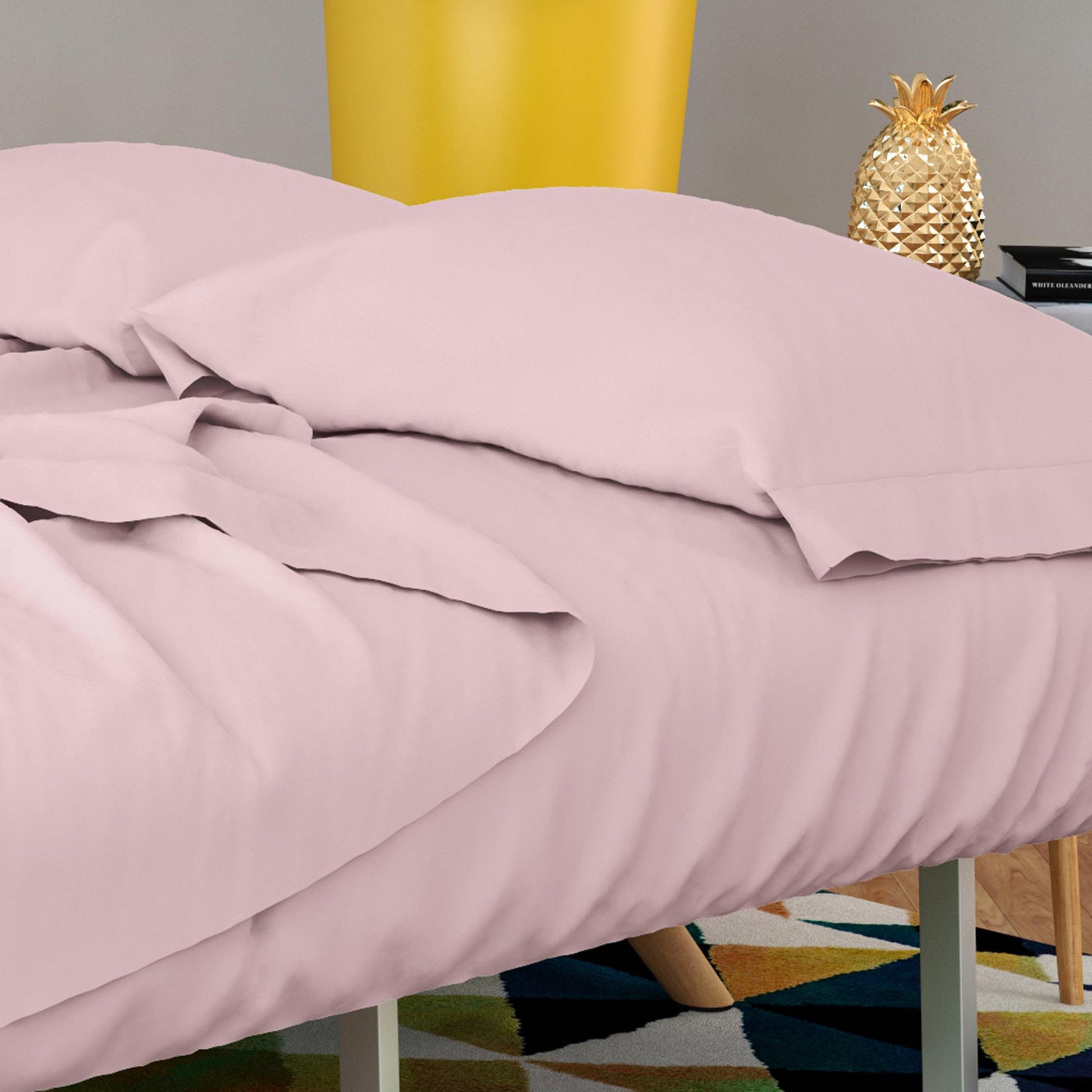 Futon Twin Sleeper Sofa Microfiber Wrinkle Resistant Sheet Set - Pink