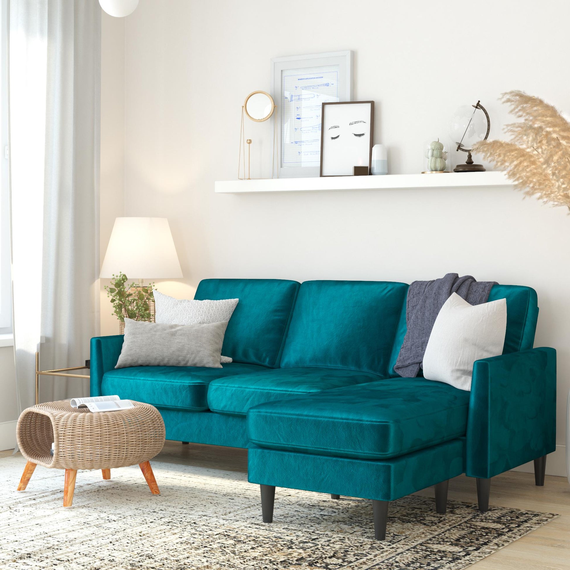 Winston Reversible Sofa Sectional - Light Gray
