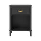 Monarch Hill Hawken Nightstand with Gold Feather Drawer Pull - Black