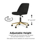 Ivy Pillowtop Office Task Chair with Adjustable Seat Height - Black