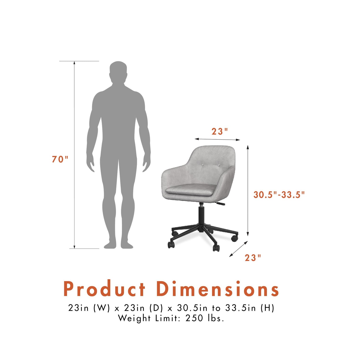 Westerleigh Office Task Chair - Light Gray