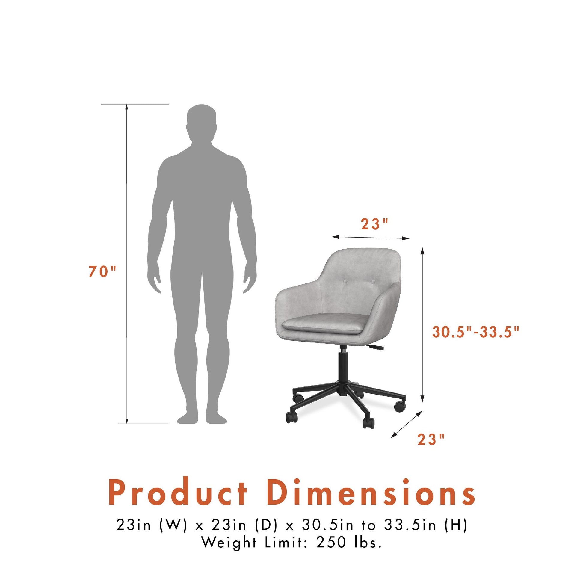 Westerleigh Office Task Chair - Light Gray
