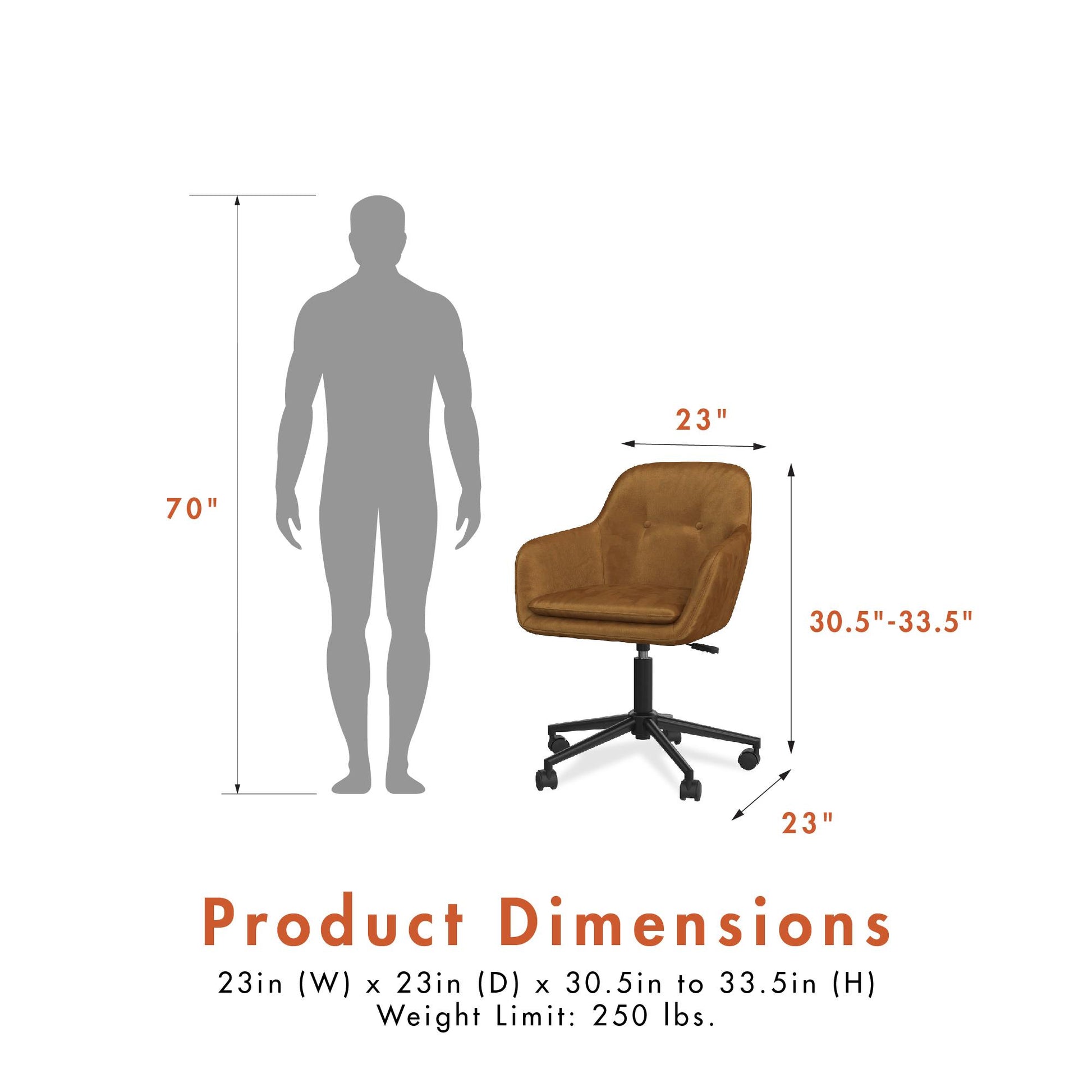 Westerleigh Office Task Chair - Rust