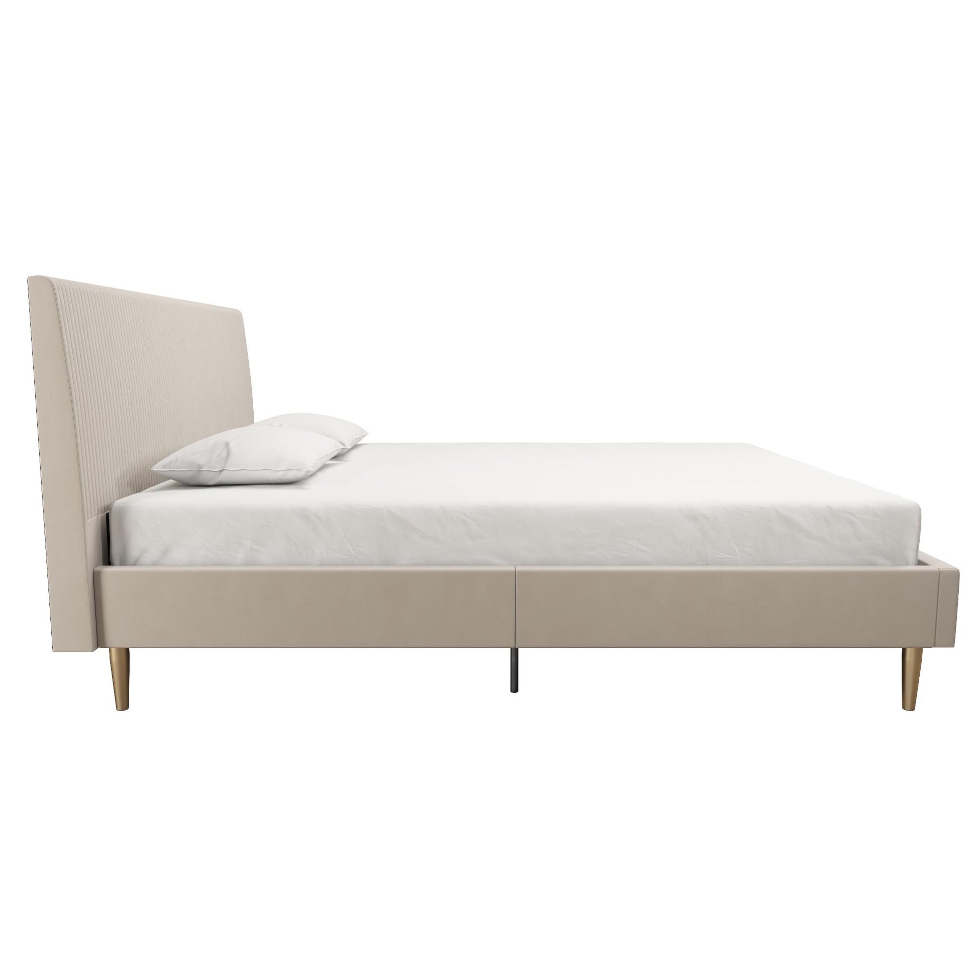 Daphne Upholstered Bed - Ivory - Queen