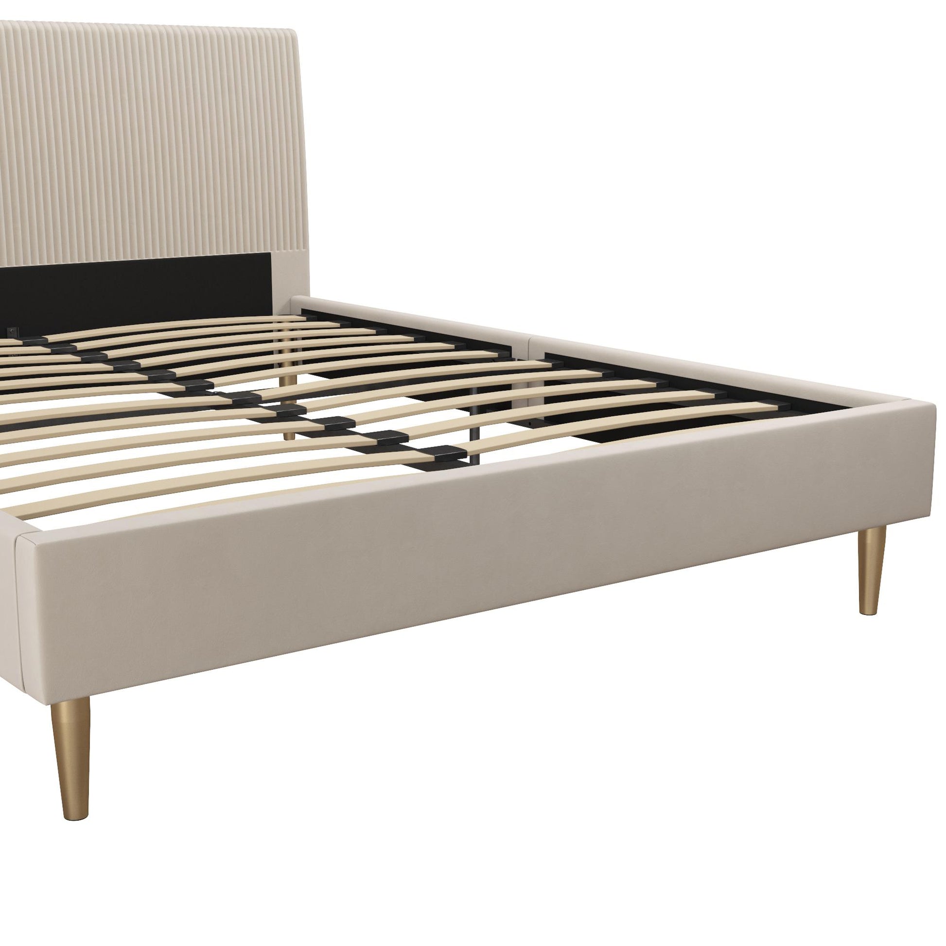 Daphne Upholstered Bed - Ivory - Queen