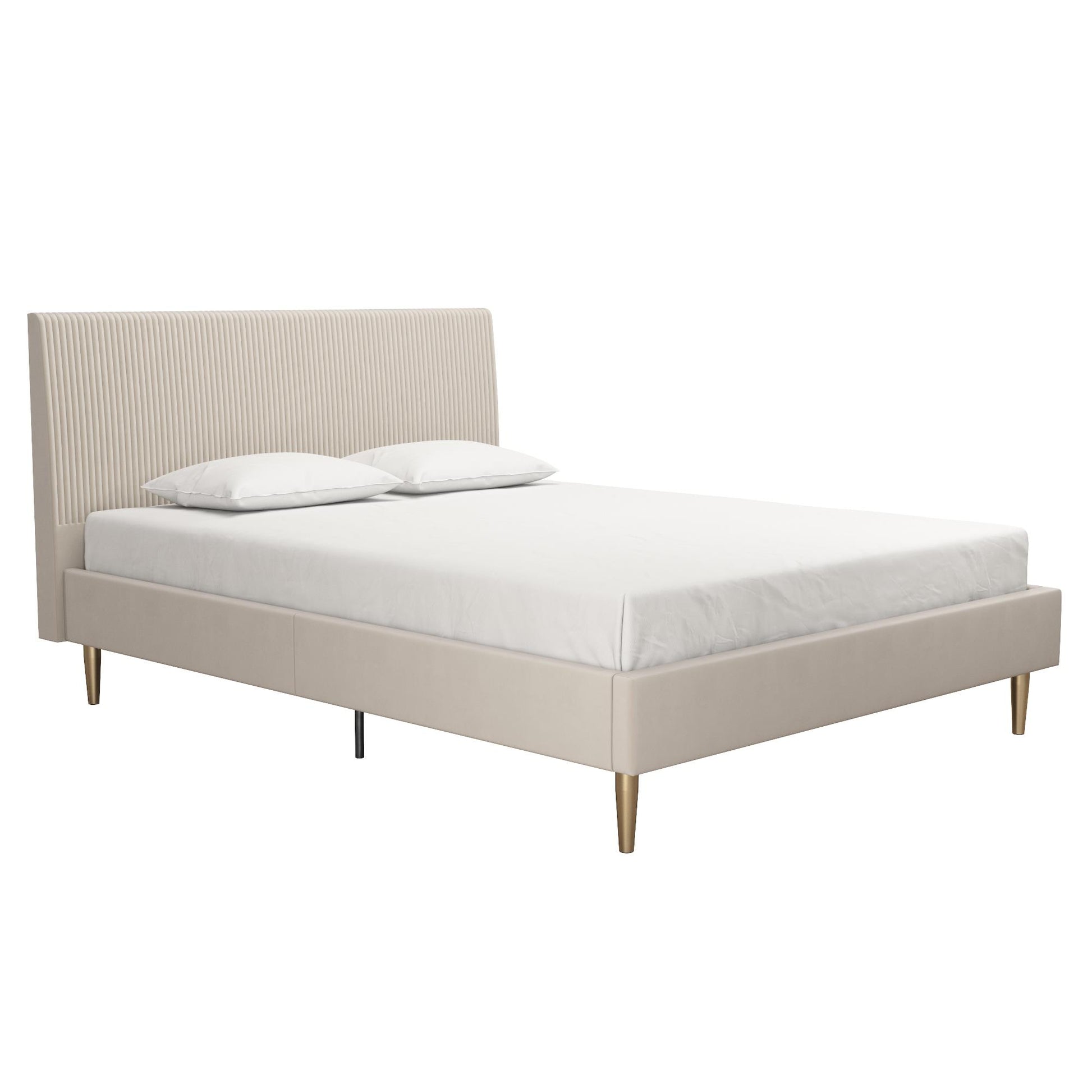 Daphne Upholstered Bed - Ivory - Queen