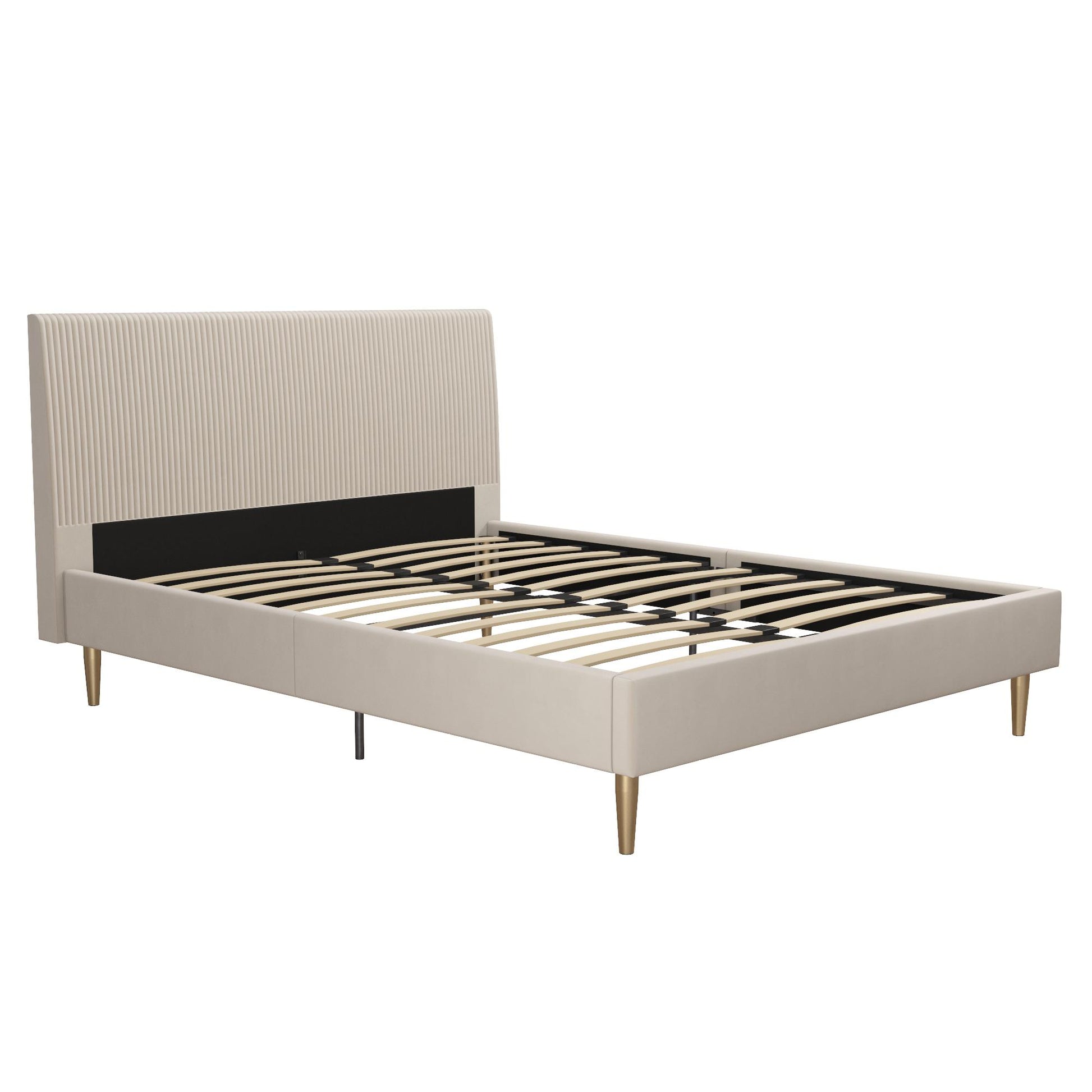 Daphne Upholstered Bed - Ivory - Queen