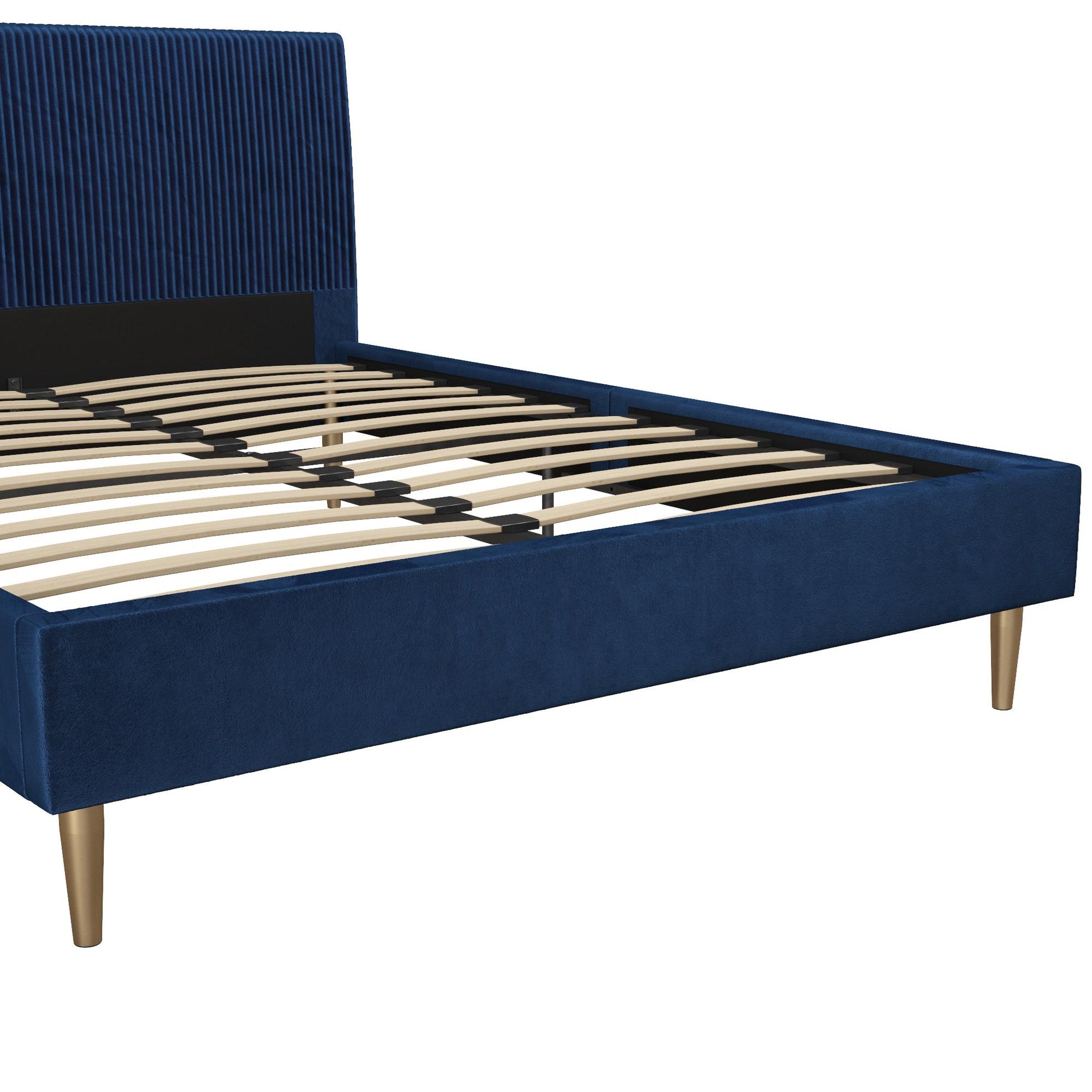 Daphne Upholstered Bed - Blue - Queen