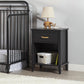 Monarch Hill Hawken Nightstand with Gold Feather Drawer Pull - Black