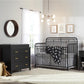 Monarch Hill Hawken Nightstand with Gold Feather Drawer Pull - Black