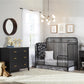 Monarch Hill Hawken 3 Drawer Dresser with Gold Feather Drawer Pull - Black