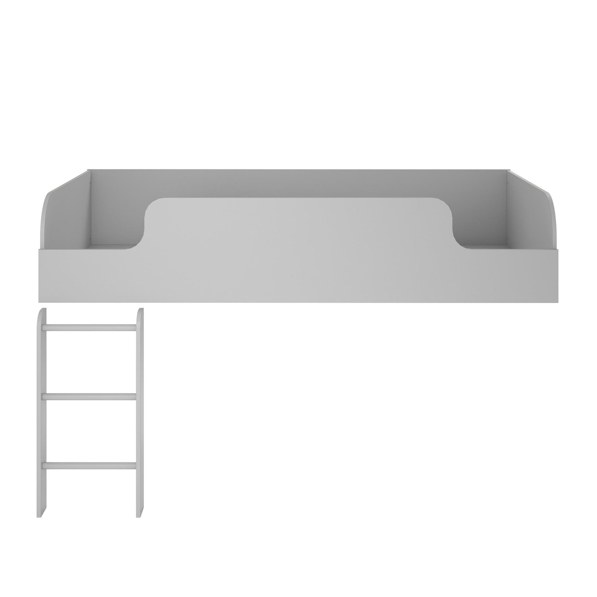 Elements Loft Bed Platform with Ladder, Dove Gray - Dove Gray