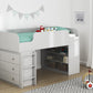 Elements Loft Bed Platform with Ladder, Dove Gray - Dove Gray