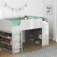 Elements Loft Bed Platform with Ladder, Dove Gray - Dove Gray