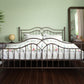 Tokyo Metal Bed with Headboard, Footboard and Metal Slats - Bronze - King