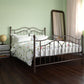 Tokyo Metal Bed with Headboard, Footboard and Metal Slats - Bronze - Full