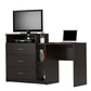 Rebel 3 in 1 Media Dresser with Side Storage and Desk - Espresso